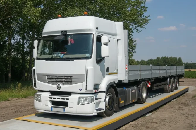 Ważenie samochodu ciężarowego na najazdowej wadze Wagaland Ważenie samochodu ciężarowego na najazdowej wadze Wagaland