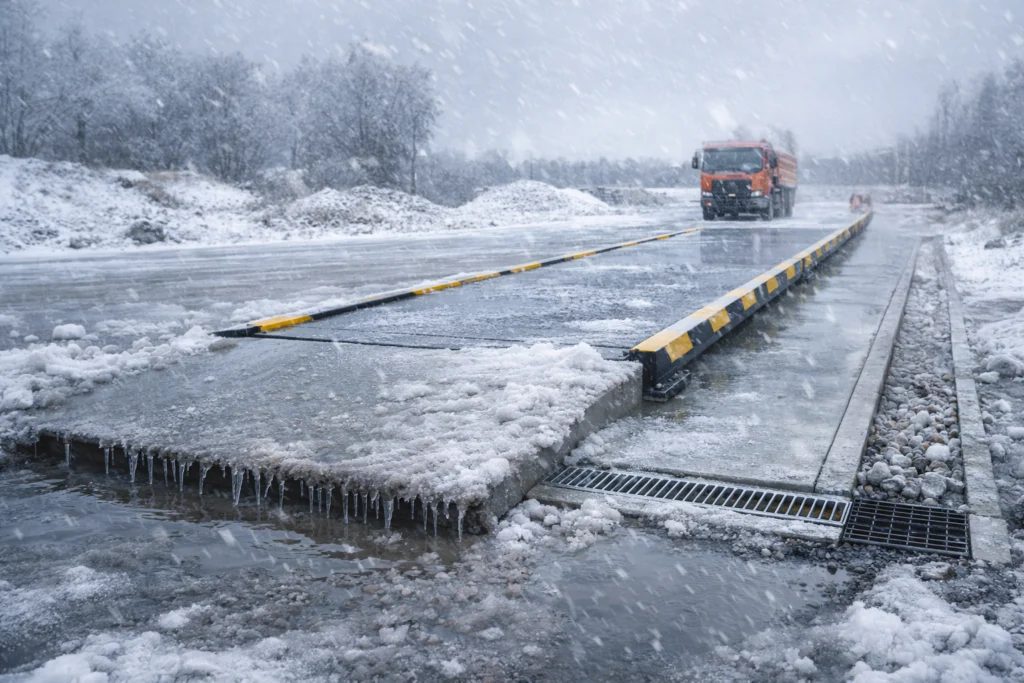 Waga samochodowa w zimowych warunkach – śnieg i lód wpływające na dokładność pomiaru